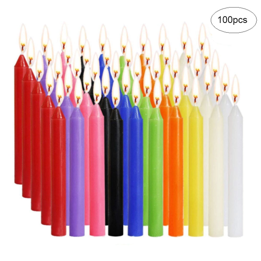 100pcs Colored Candles